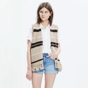Madewell Fringe Tassel Knit Boho Vest